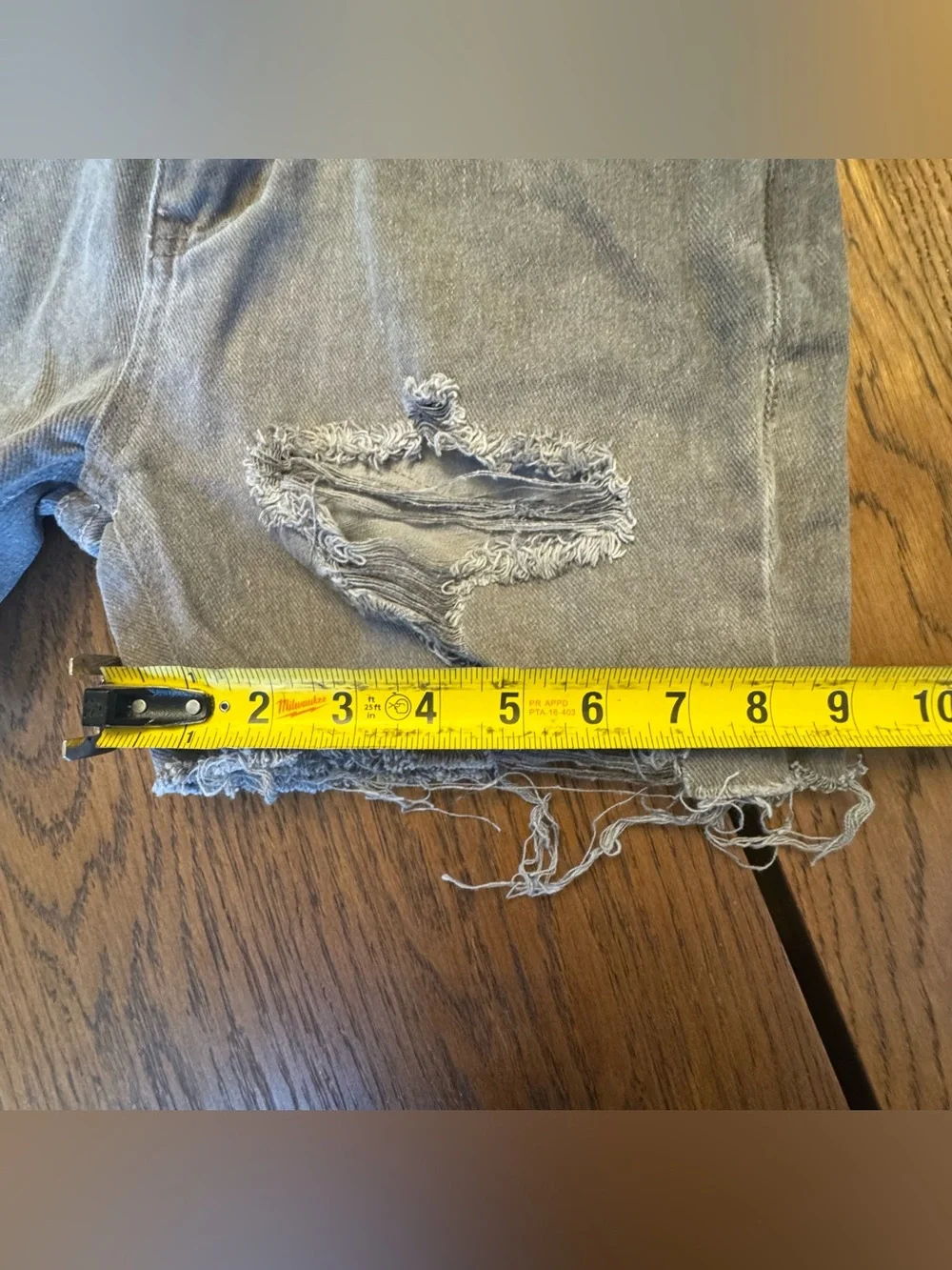 One Teaspoon Awesome Baggie Shorts Waist 28 Denim Destroyed Long Jean Cut Offs